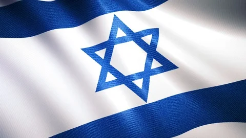 Waving Israel Flag Stock Footage 100177272