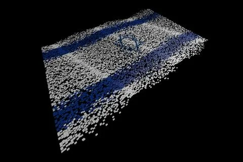 Waving Israel flag Stock Illustration