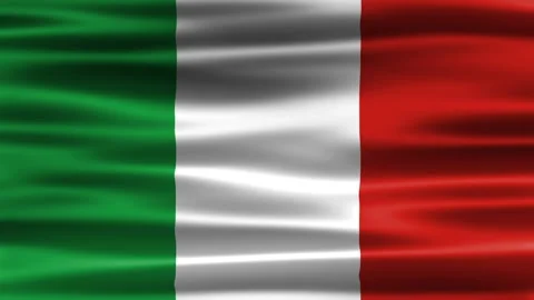 Waving Italy flag Animation loop. Italian flag in the wind Stock Footage 331740124