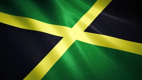 Waving Jamaika Flag Stock Footage 100212778