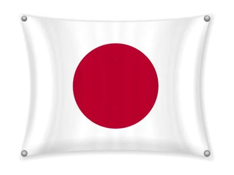 Waving Japan flag Stock Illustration