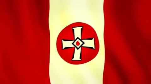 Waving ku-klux-klan flag UHD Video stock 47464432
