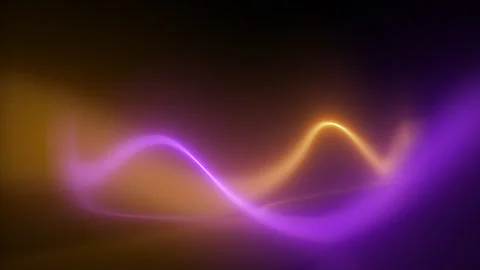 Waving Light Leaks Motion Graphic - Curved Lights Background Stock Footage 277125094