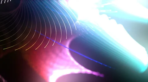 Waving Light lines Background Video stock 33850311