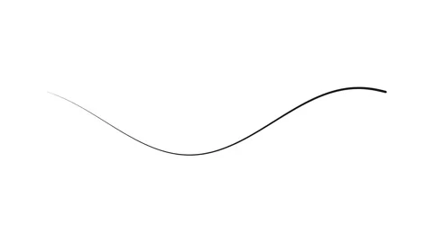 Waving line 300px with tepered end Stock Footage 333668936