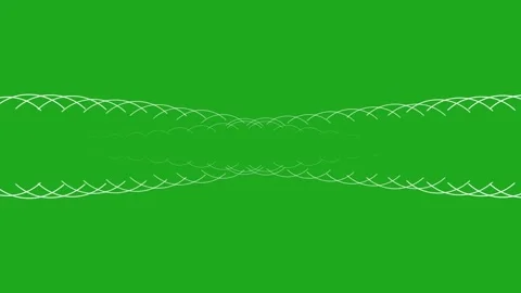 Waving line with arcs on green screen background Stock Footage 287994434