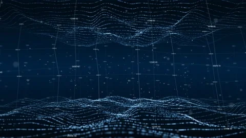 Waving Lines And Numbers Stock Footage 172114543