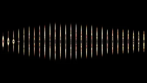 Waving lines motion graphics with black background Stock Footage 292338806