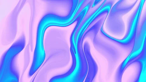 Waving liquid holographic wave background. Silver, purple, neon blue gradient 4K Stock Footage 255382803