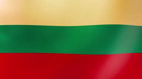 Waving Lithuanian Flag Stock Footage 292529391