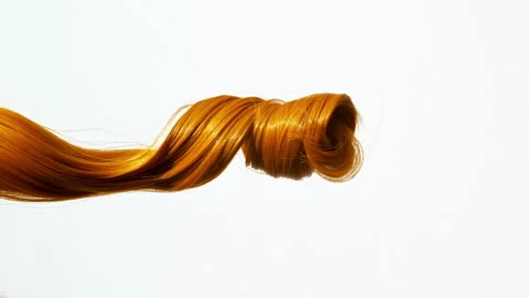 Waving of locks, bunch of brown, redheads shiny wavy hair. Slow Motion. Hair 動画素材 255674828