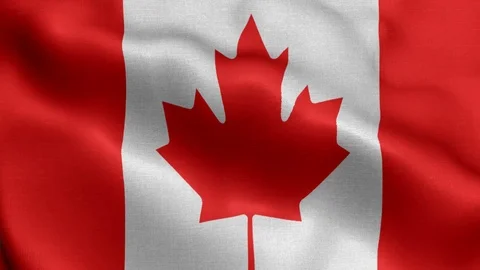 Waving loop 4k National Flag of Canada Stock Footage 121915694