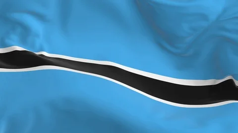 Waving  looped flag as  background Botswana Stock Footage 96019282