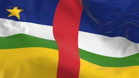 Waving  looped flag as  background Central African Republic Stock Footage 96019705