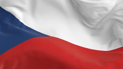 Waving  looped flag as  background Czech Republic Stock Footage 96020439