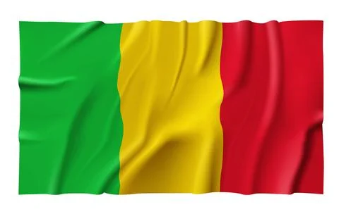 Waving Mali Flag Stock Illustration
