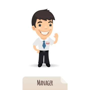 Waving manager Stock Illustration