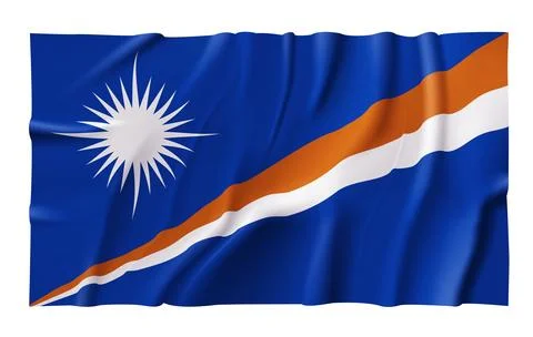 Waving Marshall Flag Stock Illustration