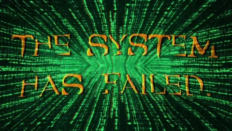 Waving matrix system has failed Stock-Footage 150444723