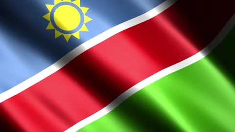 Waving Namibia national flag 스톡 동영상 348686697