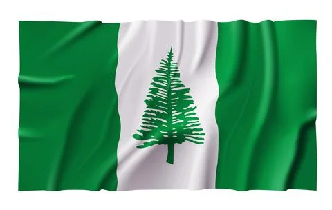 Waving Norfolk Flag Stock Illustration