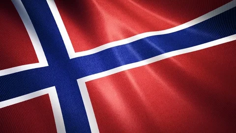 Waving Norway Flag Stock Footage 100212775