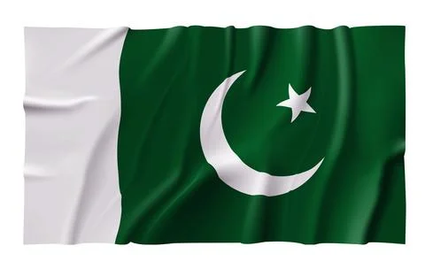 Waving Pakistan Flag Иллюстрация