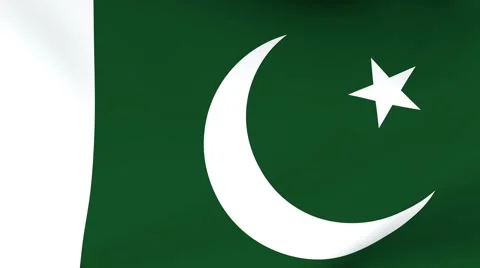 Waving Pakistani flag background Stock Footage 58382787