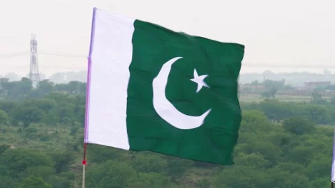 Waving Pakistani flag Stock Footage 131042506