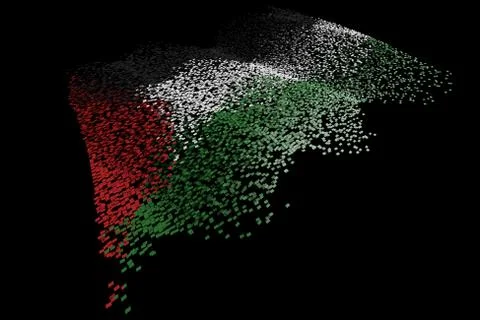 Waving Palestine flag Stock Illustration