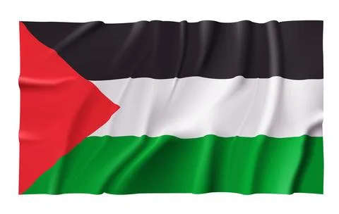 Waving Palestine Flag Stock Illustration