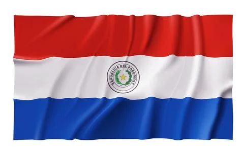Waving Paraguay Flag Stock Illustration