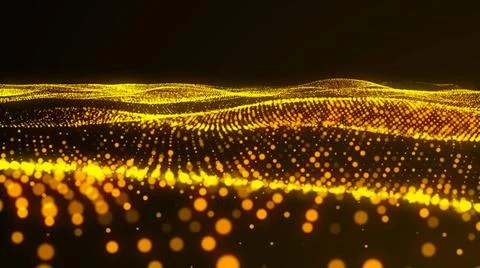 Waving particles floor. Abstract background Waving particles floor. Abstra... Stock Photos