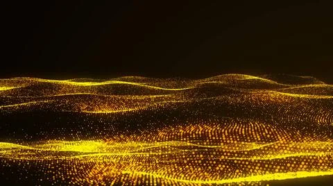 Waving particles floor. Abstract background Waving particles floor. Abstra... Stock Photos