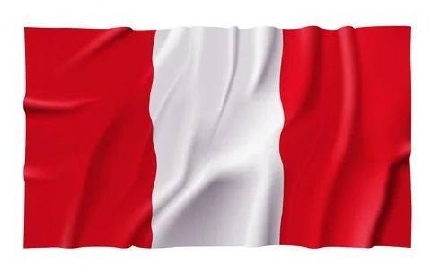 Waving Peru Flag Stock Illustration