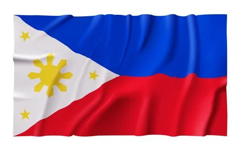 Waving Philippines Flag Stock Illustration