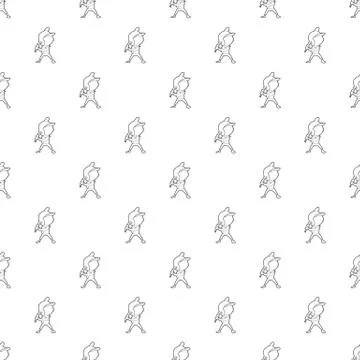 Waving player pattern seamless Illustrazione stock