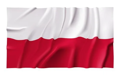 Waving Poland Flag Stock Illustration