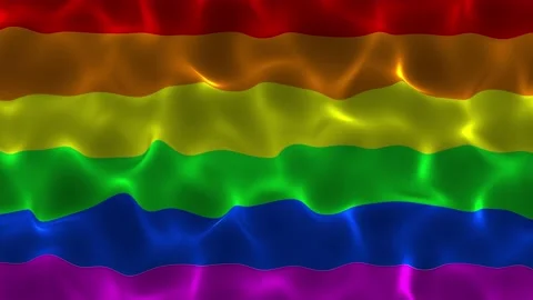 Waving Rainbow Flag Full Screen Background 스톡 동영상 151237972