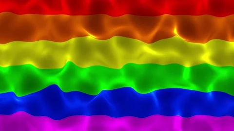 Waving Rainbow Flag Full Screen Bright Background 스톡 동영상 151433366