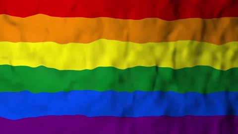 Waving Rainbow Flag w Shading Background 스톡 동영상 151644311