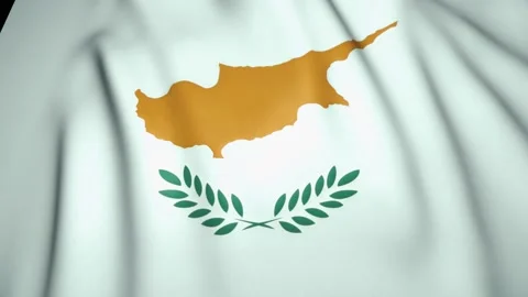 Waving realistic Cyprus flag, 4k background, loop animation Stock Footage 138949375
