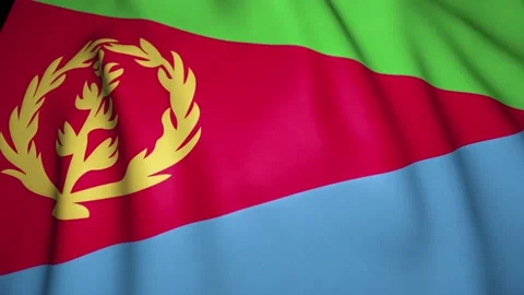 Waving realistic Eritrea flag background. Loop animation 4K resolution Stock Footage 156937621