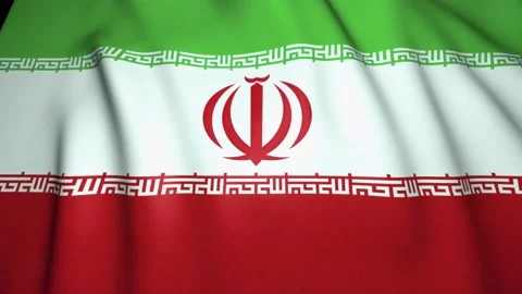 Waving realistic Iran flag background. Loop animation Stock Footage 139825280
