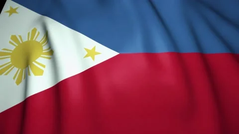 Waving realistic Philippines flag background. Loop animation Video stock 139822708