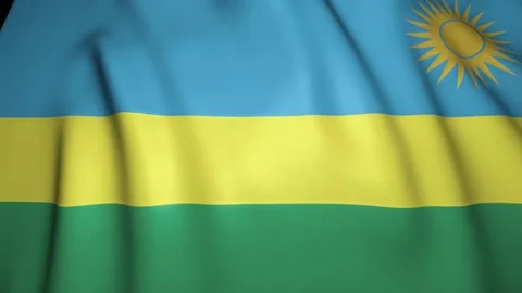 Waving realistic Rwanda flag background. Loop animation Stock Footage 146071797