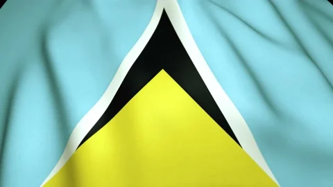 Waving realistic Saint Lucia flag in 4K , loop animation Stock Footage 137266853