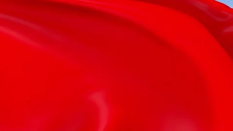Waving Red Color Flag Background Loop Stock-Footage 317847686