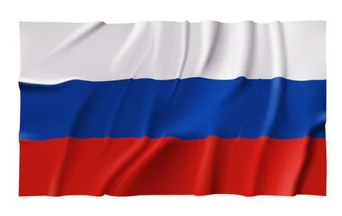 Waving Russia Flag Stock Illustration
