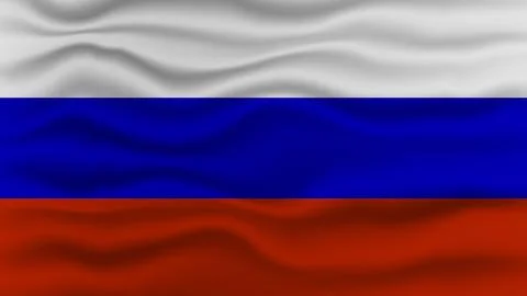 Waving the Russian flag. Vector illustration Stock Illustration